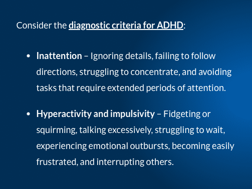 ADHD and Driving diagnostic list